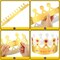 63 pcs Paper Crowns Princess Prince Crown Kids Birthday Party King Hats Gold gem Jewels Number Letter Stickers